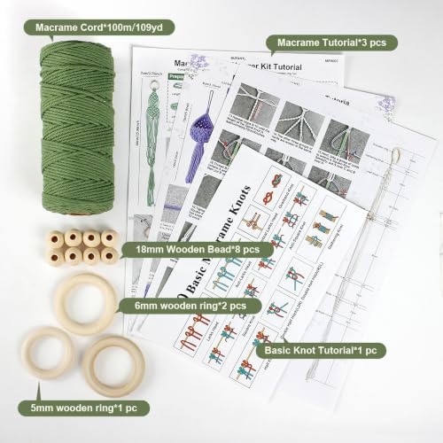BUFANTL Macrame Kit for Beginners, 4‑in‑1 Plant Hanger DIY Craft Kit - Image 2