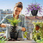 Roshtia 12 Pcs 8.3 Inch Plastic Hanging Pots for Plants Bulk with Hooks - Image 7