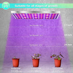 Diboys LED Grow Light for Indoor Plants, 45W Plant Lights Full Spectrum Panel Grow Light for Seedlings, Succulents, Micro Greens, Vegetable and Flower, 2 Pack - Image 3