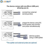 RS485 Soil Temperature and Moisture Sensor, Stainless Soil Probe for Greenhouse,Garden,Lawn,Farm,Soil Temperature Humidity Tester (USB Connector, for WS1-Pro only) - Image 6