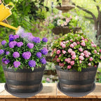4 Pack of 16 inch Plant Saucer, Large Plant Tray, Heavy Sturdy Plant Drainage Tray for Indoors, Bird Bath Bowls, Sturdy 18 inch Plastic Pot Tray for Planter (Brown) - Image 4
