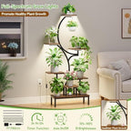 Plant Stand Indoor with Grow Light - 7 Tier Lighted Corner Plant Shelf Tall - Image 4