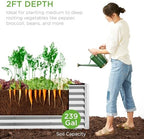 Best Choice Products 8x2x2ft Raised Outdoor Metal Garden Bed, Deep Root Box Planter for Vegetables, Flowers, Herbs, 240 Gallon Capacity, 100% Non Toxic Materials - Galvanized - Image 4