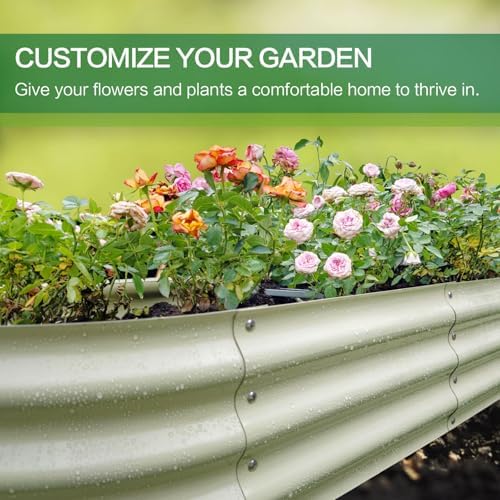 Gardmax 2 Pack Galvanized Raised Garden Bed, Lightweight Planter Boxes Outdoor with Easy Assembly, Large Garden Bed for Vegetables, Fruits, Flower - Image 2