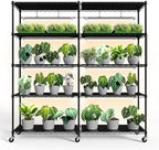 Bstrip 5-Tier Large Plant Shelf with Grow Light, 58x13.8x59in by Bstrip