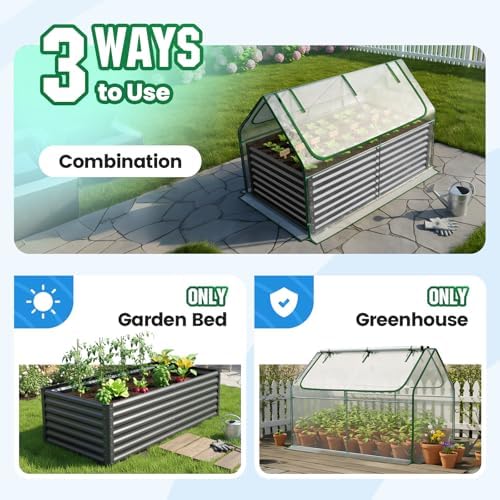 Quictent Large Raised Garden Bed with Cover 6x3x2 ft - Image 2