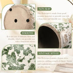 Ceramic Scroll Planter 6.5 Inch, Green Floral - Image 4