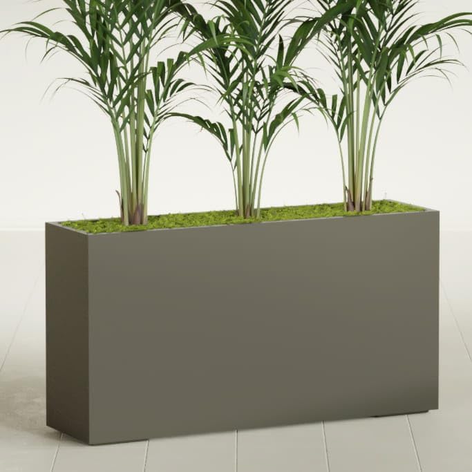 Greenline Alice Tall Rectangular Fiberglass Planter, Outdoor Planter Box - Image 2