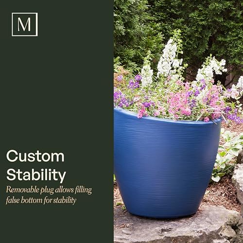 Mayne 8879-ES Modesto 20in Round Patio Planter, Espresso - Image 4