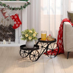 Metal Plant Stand Indoor Outdoor, 2-Tier Flower Pot Holder - Image 2