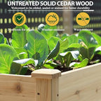 MUPATER 6x1.8ft Raised Garden Bed with Legs, Planter Box with Drainage Holes, Wood Raised Bed Garden for Plants, Vegetables, Flowers, Herbs, 309 lbs Capacity, 6.8 Cubic Feet Big Space, Natural Wood - Image 4