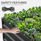YITAHOME 96x48x12 in 2pcs Galvanized Raised Garden Bed Kit, Large Metal Planter Box with Gloves, Safety Rubber & Support Rod, Outdoor Flower Bed for Plants Vegetables, Black - Image 5