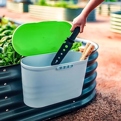 Vego Garden Heavy-Duty Hanging Garden Toolbox, Weather-Resistant Durable Polymer, Holds Up to 44 lbs, Features a Rounded Lid Lime - Image 6