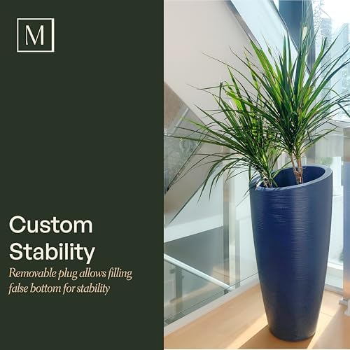 Mayne Modesto 32in Tall Round Modern Planter, Black - Image 5