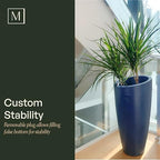 Mayne Modesto 32in Tall Round Modern Planter, Espresso - Image 4