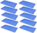 SUNPACK 10" x 20" Heavy Duty Shallow Plastic Seed Starting Tray, Blue, 1" (Pack of 10) - No Drainage Holes, Perfect for Greenhouses or Indoor Gardening by SUNPACK