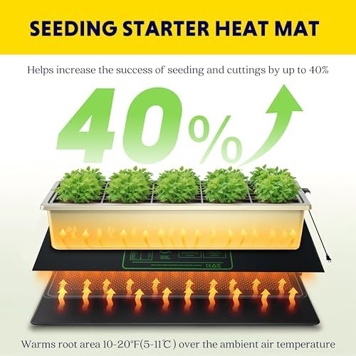 iPower 48" x 20" Durable Waterproof Seedling Heat Mat with MET Certified, Warm Hydroponic Heating Pad for Germination, Indoor Gardening, Brewing and Seed Starting - Image 4