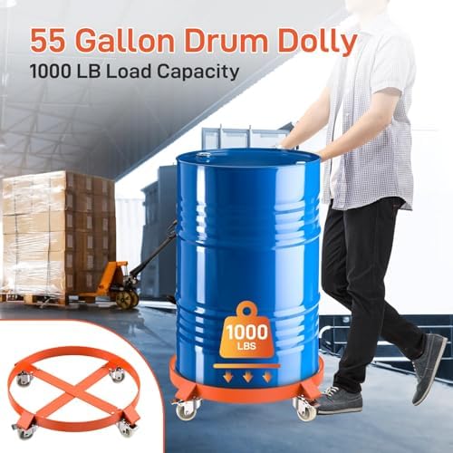 1000Lb Heavy Duty Rolling Dolly Planter Caddy - 4 Caster Wheels Round Drum Dolly, for Potted Plants & Drums (1 Pack) - Image 4