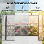 Outsunny Raised Garden Bed with Flip-Up Cover 39.4" x 19.3" x 53.5", White - Image 3