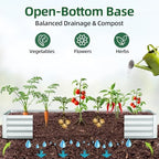 Ohuhu 8x4x1 FT Raised Garden Bed Outdoor with Cover, 3-in-1 Gardening Set - Image 4