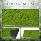4 Pcs Artificial Green Moss Mat, Realistic Mossy Turf with Mesh Backing, DIY Miniature Decorative Garden Supplies, Landscape Decoration, 39.4 x 39.4 in Sheets for Crafting Projects and Potted Plants - Image 5