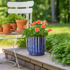 Ceramicfor Ceramic Planter, 9.6 Inch, Blue - Image 2