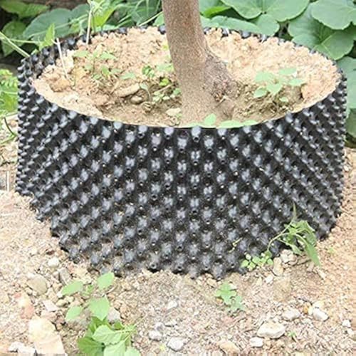 RooTrimmer Air Pruning Containers, 25 Gallon Air Pots for Big Tree, 100 Liter 20" X 20" D/H Special Packing Interlocked Large Air Root Pruning Planters Outdoor, Black, 5 Packs by RooTrimmer