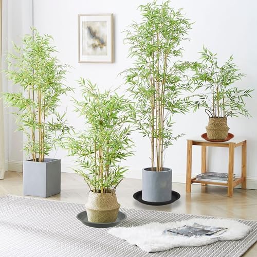8 Pack 20 Inch Round Plant Saucers for Less 18 Inch Pot Indoors Outdoors Plant Trays for Pots Planter Saucer Plastic Drip Tray Planter Water Tray (Black, 20"(8pcs)) - Image 7