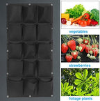 Zerone Garden Planter Bag Pocket, 7/12/15/18 Pockets Planting Bag Garden Balcony Wall Vertical Flower Plants Hanging Planter(15 Pockets) - Image 6