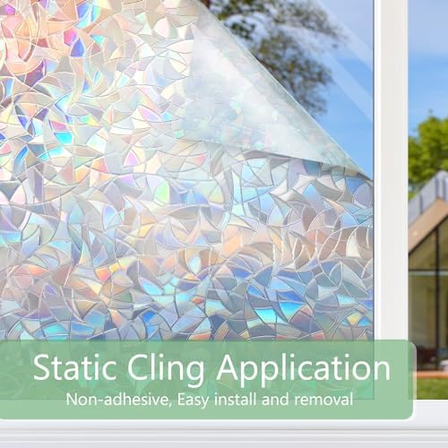 HIDBEA Window Privacy Film Static Clings,Rainbow Window Film,35.4in x 6.5ft - Image 5