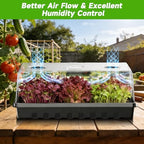 Seed Starter Tray, Gardening Plant Grow Trays Kit for Seedling, Germination Trays with 4.72 Inch High Humidity Domes，Large Growing Space & Better Air Flow for Seed Starting, Mini Greenhouse, 3PCS - Image 5