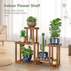 Plant Stand for Multiple Plants Indoor Outdoor Flower Pot Stand Wood - Image 4