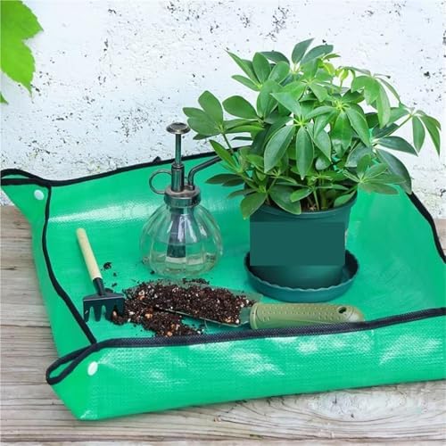 2 PCS Flower Pots Planting Mat Waterproof Transplanting Mats Foldable PE Plant Repotting Gardening for Plants Transplanting(50 * 50cm) - Image 5