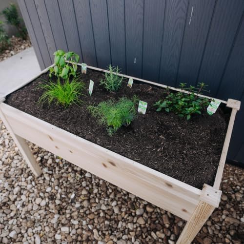 Backyard Expressions Wooden Raised Garden Bed|Elevated Planter Box with Included Bed Liner|Outdoor Vegetable, Flower, and Herb Gardening (4' x 2') - Image 7