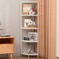 5 Tier Corner Shelf Stand, 44.1", Marble White by Greatseas