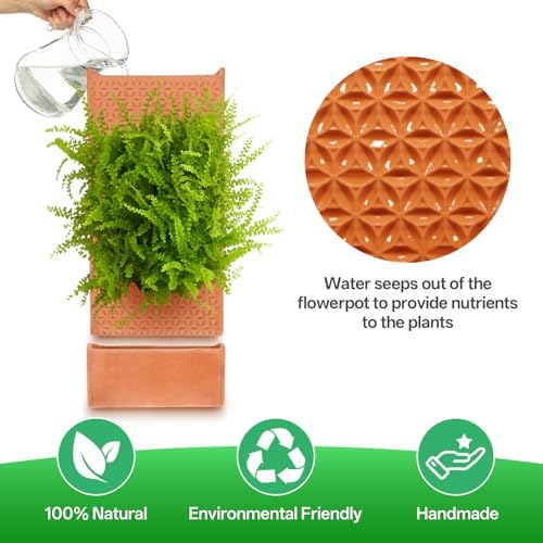 dadop Terracotta Self Watering Wall Pots for Indoor Plants, Hanging Planters for Indoor Plants Holder, Terra Cotta Pot Home Decor - Image 2