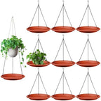 Hanging Planter for Plant, 12" Plant Saucer with Chain(10 Pcs,Brick Red） by Saillong