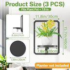 iDavosic.ly Wall Plant Picture Frame Holder Set of 3 for Indoor, Black - Image 2