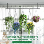 2 pcs Hanging Planters Rod – Plant Hanger Indoor for Window Ceiling, Hanging Plant Shelf for Wall Planter House Plants, Plant Shelves Metal Holder Bar 47.5In (Pots, Plants, Chains not Included) - Image 5
