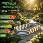 AHEONLAR 2pack 8×4×1ft Raised Garden Bed，Outdoor Galvanized Planter Boxes, Oval Large Metal Raised Garden Beds for Vegetables - Image 4