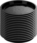 Honeydak 16 Pack 14.2 Inch Plant Saucer Plastic Plant Water Tray Plastic Saucers for Indoors Outdoors Round Pot Planter Heavy Duty Drip Trays for Garden Flower, Black by Honeydak