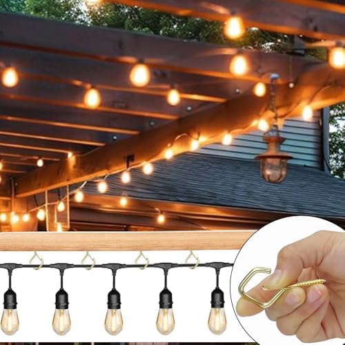 60 Pcs Ceiling Hooks for Hanging Plants, Screw in Hooks Gold - Image 4