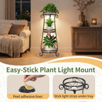 LASZOLA 3 Tiers Metal Corner Plant Stand Tall with Light for Indoor Outdoor - Image 6
