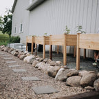 Backyard Expressions 48"x34" Raised Garden Bed - Elevated Wood Planter Box for Healthy Plant Growth, 440 lb Capacity - Natural Color - Image 7