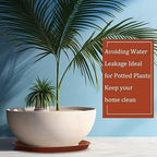 Eccliy 6 Pack Plastic Plant Saucer, Round, 18 Inch, Terracotta - Image 6