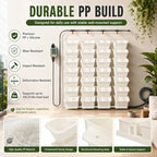 Vertical Wall Planter, 56-Hole Automatic Drip Irrigation Flower Pots, White - Image 6