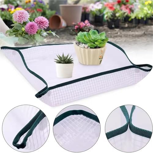 2 PCS Plant Repotting Square Mat Waterproof Transplanting Bonsai Mud Prevention for Patio - Image 6