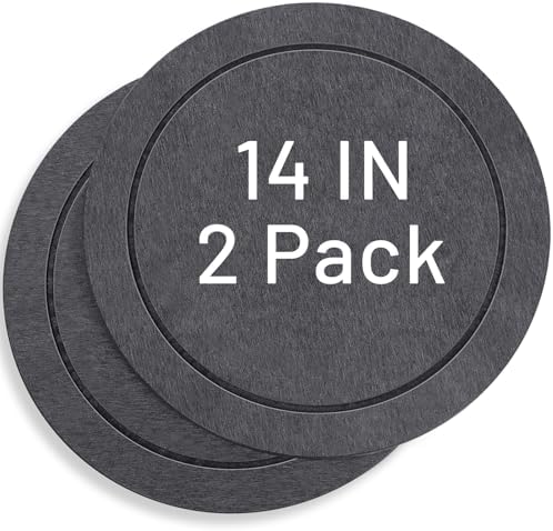 MUDEELA Diatomaceous Earth Instant Drying Plant Saucers, 14 Inches, 2 Pack by MUDEELA