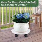 6 Packs Plant Caddy with Wheels 11.8" Plastic Rolling Plant Stands Heavy-duty Plant Dolly with Casters Indoor Outdoor Wheeled Plant Roller Base Large Planter Saucers Plant Mover - Image 6