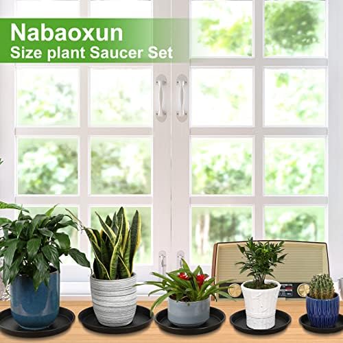 8 Pack 10Inch 12Inch 14Inch 15 Inch Plant Saucer Plastic Plant Saucer Drip Trays Plant Saucers for Indoors Outdoor Plant (10+12+14+15 inch) Black - Image 6